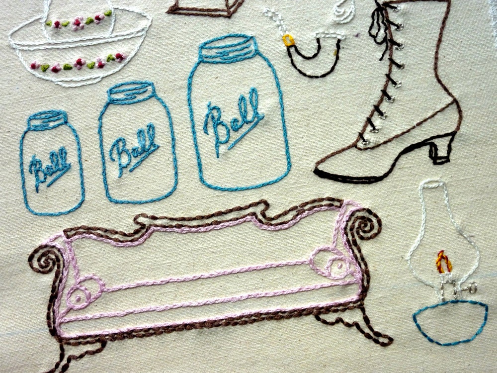 Antique Shop Embroidery Pattern
