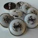 12 Silver and White with Silver Double C Round Buttons