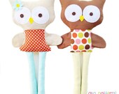 Owl Sewing Pattern - Boy Owl Girl Owl Doll Sewing Pattern - PDF