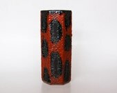 Vintage Red Black Vase  - 1970s