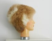 Vintage multicolored aplaca fur hat