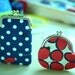 Cute rosy red whale clutch purse