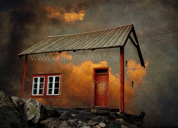 Surreal photo art, burning clouds, heavens, fantasy art, dreamscape, fine art photograph
