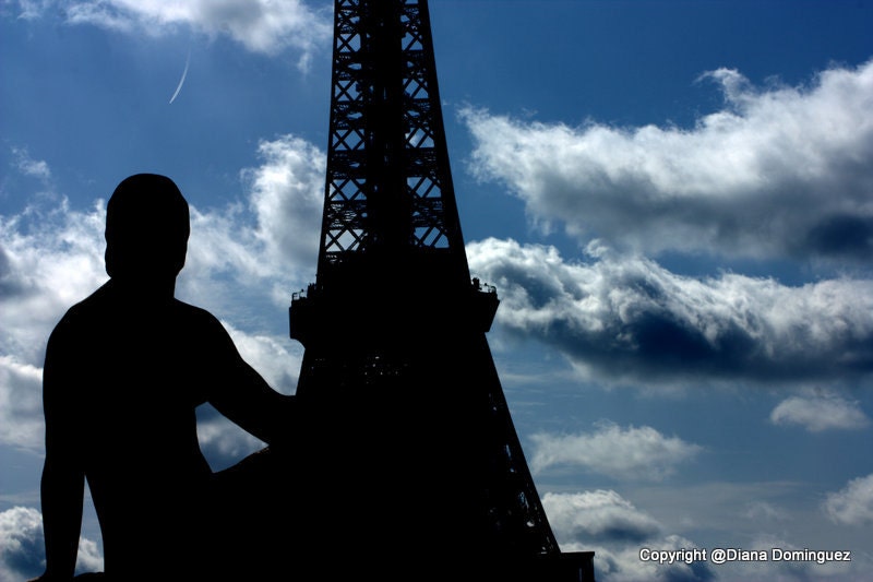Watching the Eiffel Tower Paris -8x10  Fine Art Print Photography