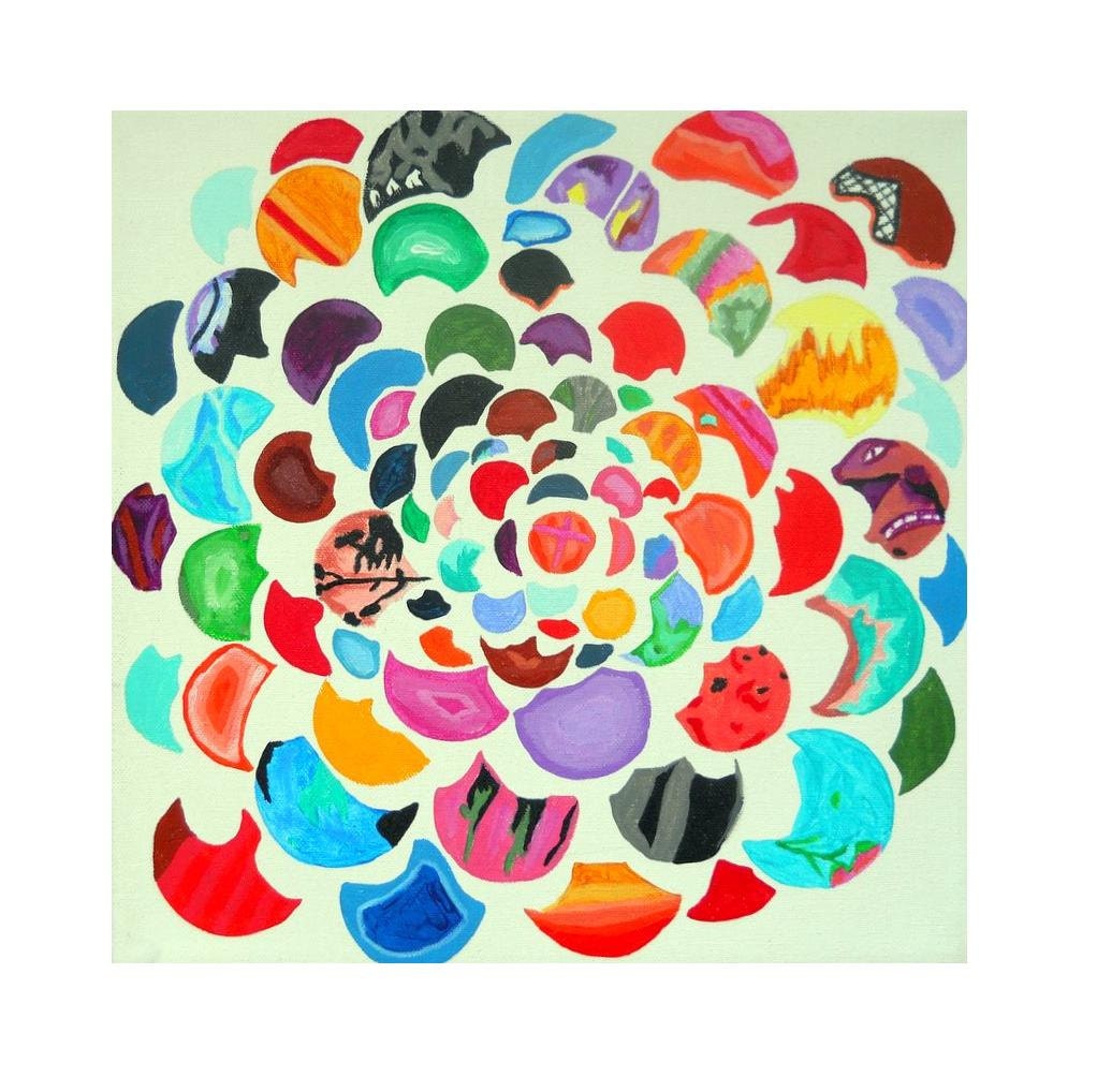 Deconstructed Petals 12"x12" original painting