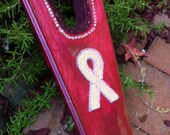 Hand Painted Boot Jack and  Pink Riboon applique with Pink Ribbon sides