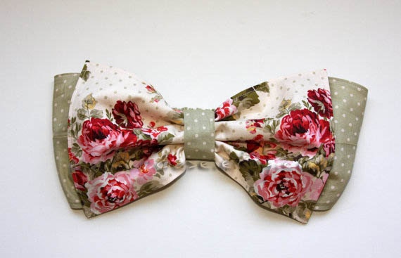 Garden and Dots Print Bow Bandeau