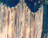 Burlap and Lace Backdrop Fabric Garland, Customize to match your event, 6 feet by 3 feet