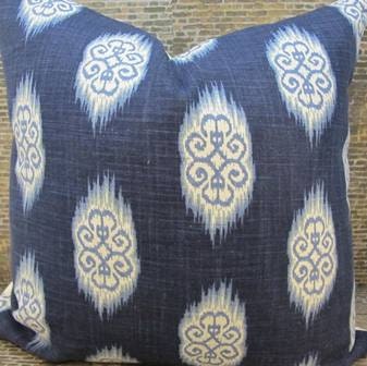 Designer Pillow Cover - 18 x 18 - Josi Indigo