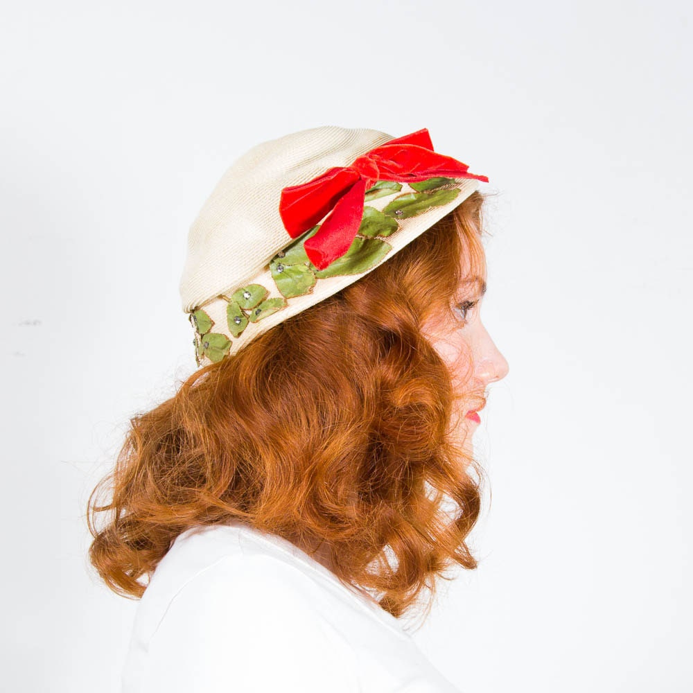 SALE / vintage 1950s hat / designer hat / Caspar Davis