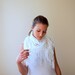 White Shawl Granny Lacy crochet - vintage style granny triangle fringe shawl wedding bridal lace fashion