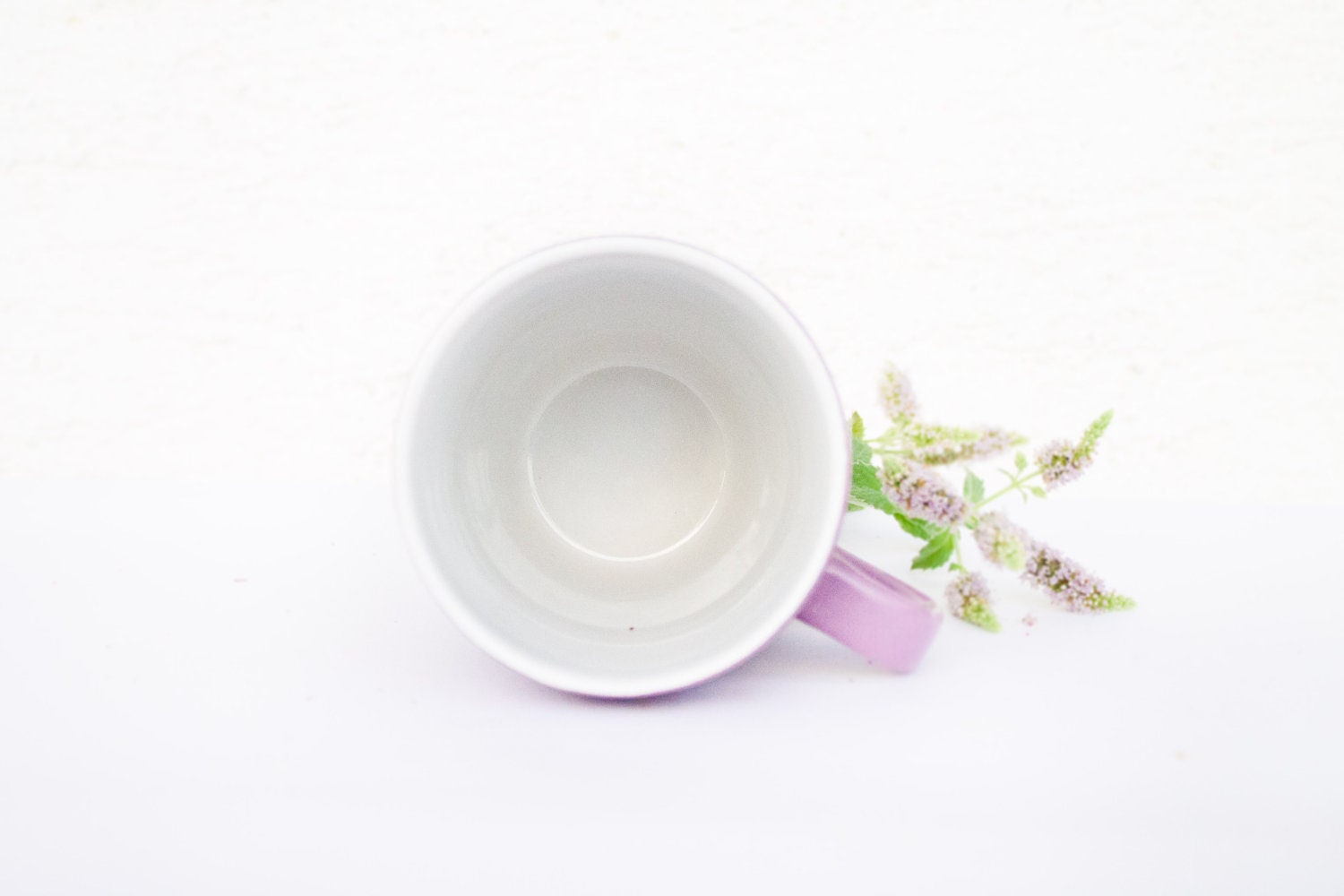 Coffee Mug Purple dandelion Mug - hand painted Cup