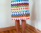 Rainbow check skirt Nelly de Grab 60s 70s M