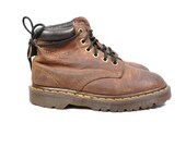 Vintage Womens US 5 1/2 UK 3 Rugged Brown Leather Dr.Martens Made in England