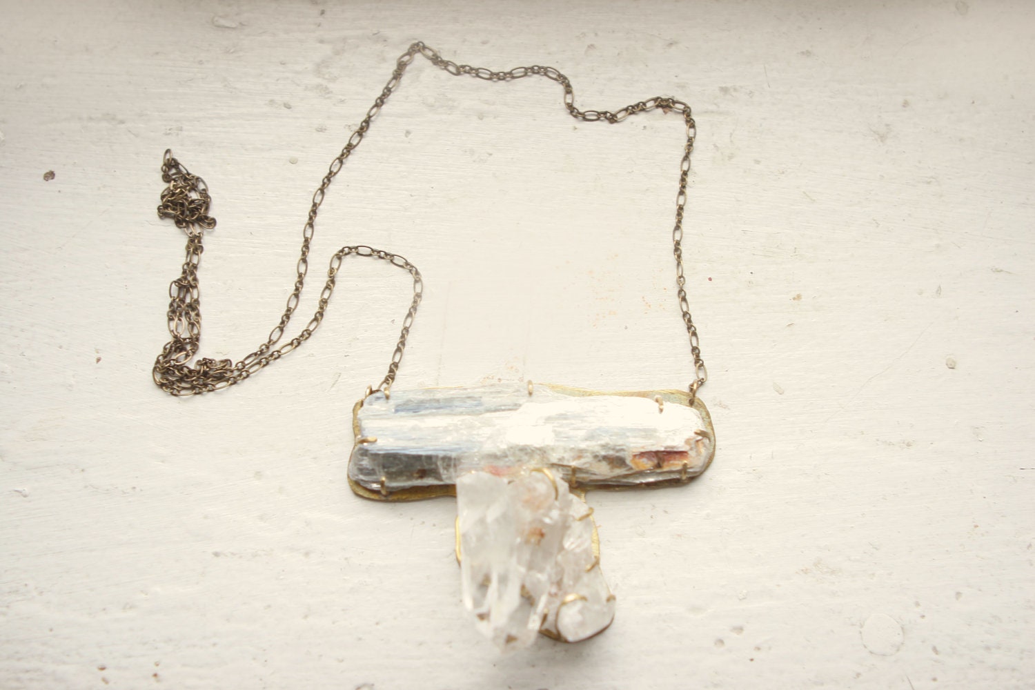 Brazilian Kyanite and Quartz Necklace