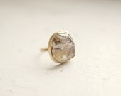 Herkimer Diamond Bezel Set Ring
