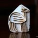 Handmade Brass Indian Wood Textile Block Stamp -OOAK Stylized Deer Motif