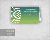 20 Modern Wedding Escort Cards Tented, Fun Tented Wedding Place Cards, Modern Wedding Placecards Tented - Style PIL-011