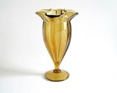 Art Nouveau Art Deco Amber Glass Vase