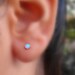 Opal Stud Earrings 3mm Sterling Silver Handcrafted