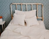 Doll Bed Metal Vintage Style Retro Miniature 1/6 playscale, Barbie, Blythe Bed