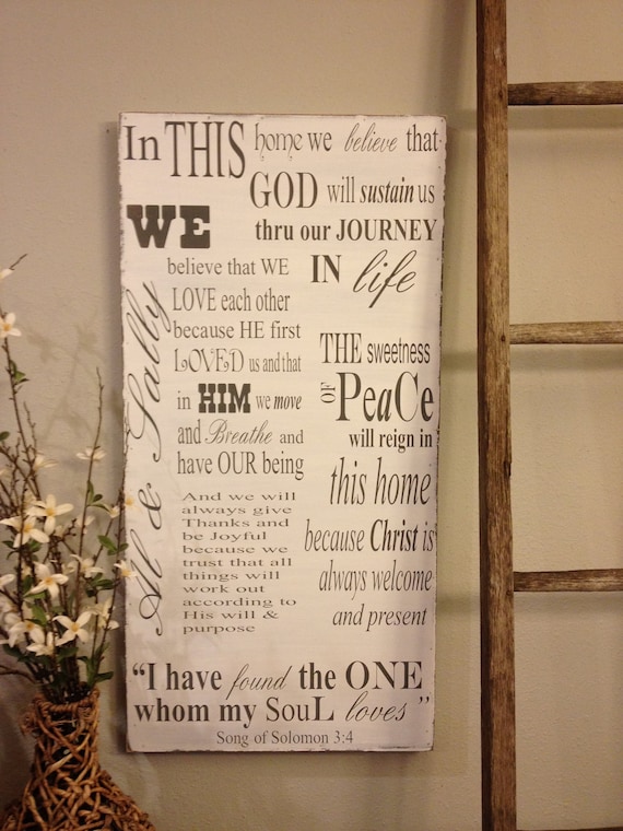 Personalized Wood Sign - extra large - 18x36 - great wedding gift, housewarming gift, favorite family quotes