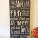 Family rules personalized - vintage style lettering - chalkboard syle