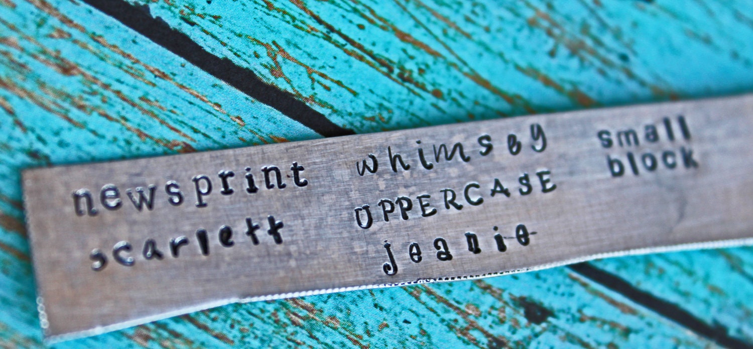Hand Stamped Jewelry - personalized cuff bracelet - customized jewelry  Personalized jewelry - SaLe