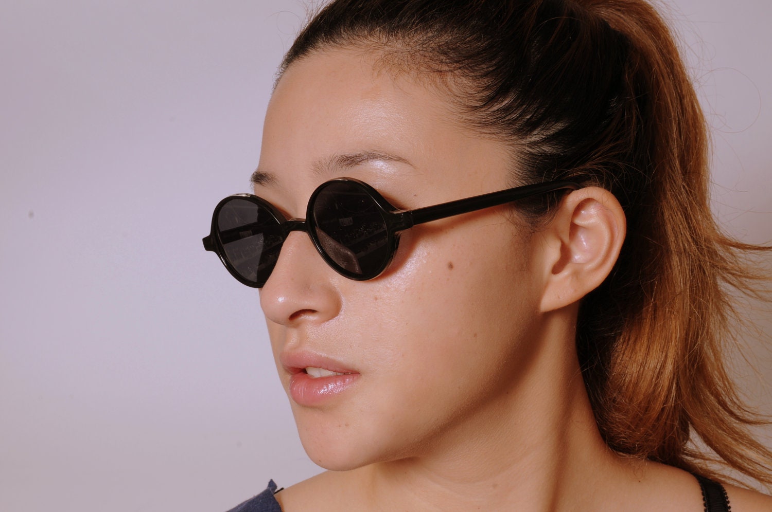 Round Black Sunglasses