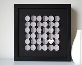 Unique Wedding Gift - Personalized 3D Song Circles - made from song, poem, vows (modern wedding gift, paper anniversary gift)