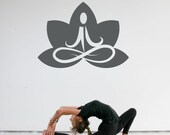 Lotus Flower Yoga Wall Art Decal Sticker