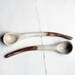 SALE:Porcelain spoons rustic spoons home decor beige tones