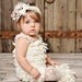 CAMEO COUTURE Pastel Ivory Rosette Lace Headband Photography Prop