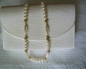 Vintage Faux Pearl Necklace Single Strand Wedding Bridal Bride Bridesmaid Special Occasion Gift