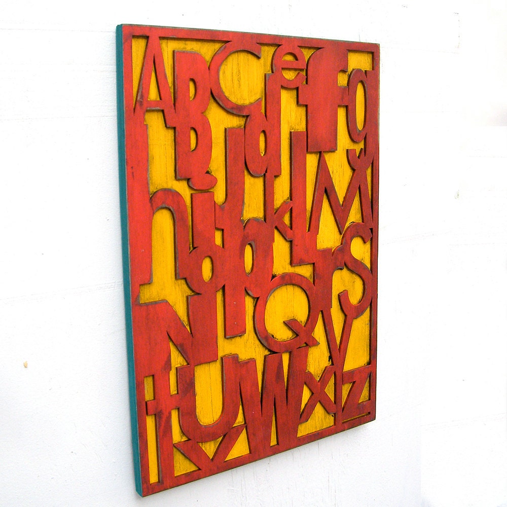 ABC Room Decor Alphabet Sign Playroom Sign Kids Boys Girls Bedroom Room Nursery Baby