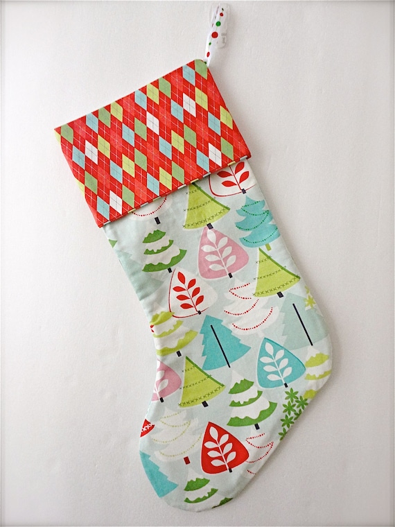 Modern Christmas Stocking - Tinsel by Maude Asbury