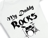 My Daddy Rocks -  personalized baby onesie