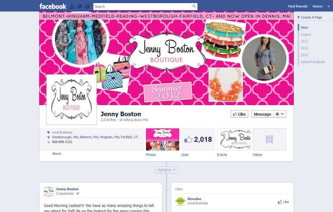 Custom Facebook Timeline Cover Image - Facebook Page