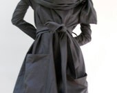 Maria Severyna Slate Grey Italian Wool thread  Jacket Coat Steampunk