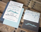 Tree Branch and Calligraphy Wedding Invitation