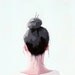 hair art - bun print - "Top Knot 19" giclee print