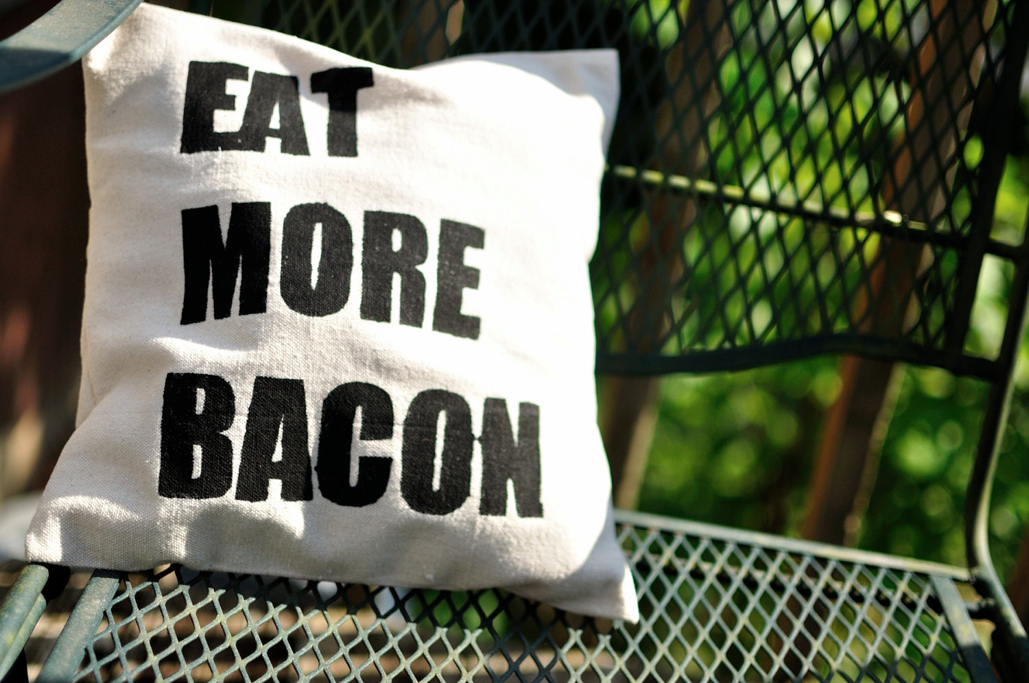 Eat More Bacon Pillow Cover