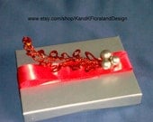 SALE-Handmade Christmas-Holiday Gift Card Box-Pre-Decorated