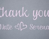 Thank You Stamp Girly Custom Stamp