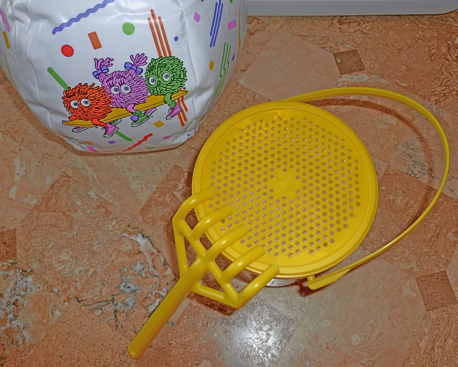 Vintage McDonalds SUPER SUMMER, Happy Meal Toys - Beach Ball, Pail and Rake- 1987- ( 3 Piece Set )