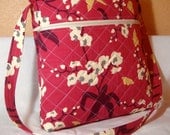 iPAD Joel Dewberry Quilted Medium Shoulder Tote, School Bag, Small Diaper Bag, iPad carrier, Purse, Book Tote Bag