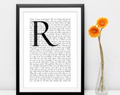 Valentine's Day Wedding Vows/Initial Custom 11"x14" Keepsake Print for Newlyweds & Anniversaries Il_170x135