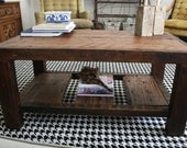 The Rustic Coffee Table Made From New Orleans Barge Board