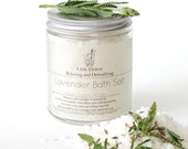 Lavender Bath Salt / Detoxifying Dead Sea Salt / Lavender aromatherapy bath salt /therapeutic  bath salt /bath and beauty body - LittleFlowerSoapCo