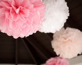 12 Tissue Poms- Your color choice- Sale